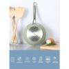 imageSur La Table Kitchen Essentials 8 Inch Fry Pan PFA Free Titanium Ceramic Nonstick Interior Forged Aluminum Cookware Frying Pan  Green  Induction CompatibleGreen