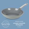 imageSur La Table Kitchen Essentials 8 Inch Fry Pan PFA Free Titanium Ceramic Nonstick Interior Forged Aluminum Cookware Frying Pan  Green  Induction CompatibleGreen