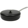 imageSur La Table Kitchen Essentials Potluck Porch 10 Piece PFA Free Ceramic Non stick Interior Forged Aluminum Cookware Pots and Pans Set WAluminum Lids  Green  Induction CompatibleBlack 45 qt Saute Pan