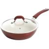 imageKenmore Arlington Healthy Nonstick Ceramic Coated Forged Aluminum Induction Cookware 12Piece Metallic RedMetallic Red