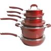 imageKenmore Arlington Healthy Nonstick Ceramic Coated Forged Aluminum Induction Cookware 12Piece Metallic RedMetallic Red