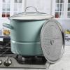 imageKenmore Broadway Steamer Stock Pot with Insert and Lid 16Quart Glacier Blue