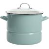 imageKenmore Broadway Steamer Stock Pot with Insert and Lid 16Quart Glacier Blue