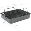 imageKenmore Keaton Grey Speckle 165quot x 125quot x 32quot Carbon Steel Roaster WRack