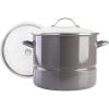imageKenmore Broadway 16Quart Steamer Stock Pot  Graphite Grey