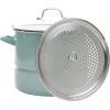 imageKenmore Broadway Steamer Stock Pot with Insert and Lid 16Quart Glacier Blue