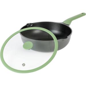 imageKenmore Theodore 13 Inch Cast Aluminum Saut Pan WLid Nonstick Interior and Induction Base