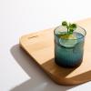 imageBloomhouse Lyon Sky 4 Piece Hand Made 16 OZ Lapis Blue Colored Glass Double Old Fashioned Set wFour CoastersLapis Blue