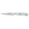 imageKenmore Kane 14Piece Stainless Steel Kitchen Knife Block Set  Triple Rivet ABS Handles Cream White  Chef Bread Utility Paring Steak Knives ampamp Kitchen Shears in Wood Storage BlockGlacier Blue