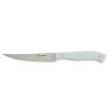 imageKenmore Kane 14Piece Stainless Steel Kitchen Knife Block Set  Triple Rivet ABS Handles Cream White  Chef Bread Utility Paring Steak Knives ampamp Kitchen Shears in Wood Storage BlockGlacier Blue