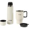 imageMr Coffee 4Piece Insulated Drinkware Set  Stainless Steel Thermos Travel Mug with Handle Cup ampamp Lid for Hot ampamp Cold DrinksLinen White Javelin