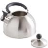 imageMr Coffee Clarefield 24 Qt Whistling Tea Kettle  Matte Black Stovetop Water Kettle with Lid HeatResistant Nylon Handle and Knob Stainless Steel TrimMirror Polish
