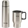 imageMr Coffee 4Piece Insulated Drinkware Set  Stainless Steel Thermos Travel Mug with Handle Cup ampamp Lid for Hot ampamp Cold DrinksStainless Steel Javelin
