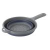 imageOster Bluemarine 10Inch Foldable Strainer  Collapsible Colander for Pasta Vegetables Fruits SpaceSaving Kitchen Tool BlueGrey Dishwasher SafeBlueGrey 7 Strainer