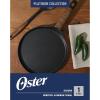 imageOster Platinum Abbottsford 11Inch Matte Black Ceramic Nonstick Wok with Gold Stainless Steel Handle  Flat Bottom Oven ampamp Induction SafeBlack w Wood 11 Pancake Pan