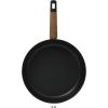 imageOster Platinum Abbottsford 11Inch Matte Black Ceramic Nonstick Wok with Gold Stainless Steel Handle  Flat Bottom Oven ampamp Induction SafeBlack w Wood 12 Fry Pan
