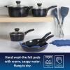 imageOster SmartHandle Advance 13Piece Nonstick Cookware Set  Matte Black Finish Induction Base Detachable Handles Forged Aluminum Oven ampamp Dishwasher Safe With Utensils ampamp Pan ProtectorsBlack  Blue Hawke