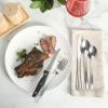imageOster Stonington 20Piece Stainless Steel Flatware Set with Steak Knives  Service for 4 Silverware Cutlery Utensils Dishwasher SafeStonington