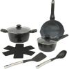 Matte Black Grey Ceramic Non-Stick (13pc SmartHandle)