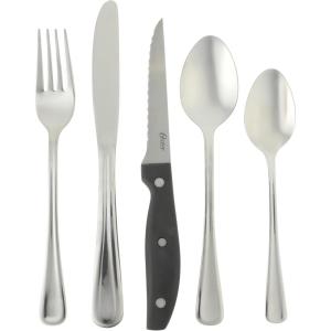 imageOster Macmillan 20Piece Heavy Guage Stainless Steel Flatware Set with Steak Knives  Service for 4 Silverware Cutlery Utensils Dishwasher SafeStonington