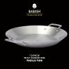 imageBabish 13 Inch TriPly Stainless Steel Paella Pan Large Skillet Griddle Frying Pan  Induction Safe