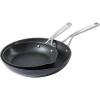 imageBabish 2 Piece 8 and 10 Inch Fry Pan Hard Anodized Laser Titanium Forever Non Stick Technology Durable Frying Pans Set  BlackBlack 2pc Frying Pans Set