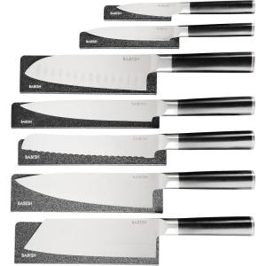 imageBabish 2Piece Carving Knife and Fork Set  8Inch Stainless Steel Carving Knife with 65Inch Fork  Precision Cutlery for Turkey Roast and Meat Carving  Ergonomic ABS Handles14Piece Set  High Carbon Stainless
