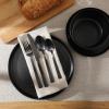 imageGibson Elite Earlston 20Piece Matte Black Stainless Steel Flatware Set  Service for 4 Includes Dinner Forks Salad Forks Knives Dinner Spoons ampamp Teaspoons Dishwasher Safe
