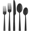 imageGibson Elite Earlston 20Piece Matte Black Stainless Steel Flatware Set  Service for 4 Includes Dinner Forks Salad Forks Knives Dinner Spoons ampamp Teaspoons Dishwasher Safe