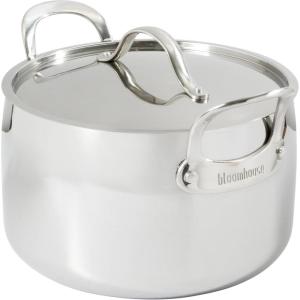 imageBloomhouse  Two Time Oprahs Favorite Things Winner  8 Quart TriPly Stainless Steel Stock Pot with Lid  Dutch Oven Oven Safe Dishwasher SafeTriPly Stainless Steel