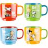 imagePeanuts Snoopy Happy Sips 4 Piece 23 OZ Tumbler Set with 4 Bamboo Lids and 4 Straws Set Iced Coffee Smoothie Water Cup  Dishwasher Safe15oz Stackable Mugs wRack