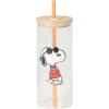imagePeanuts Snoopy Happy Sips 4 Piece 23 OZ Tumbler Set with 4 Bamboo Lids and 4 Straws Set Iced Coffee Smoothie Water Cup  Dishwasher Safe23oz Happy Sips Tumblers