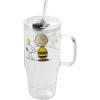 imagePeanuts Snoopy Glass Cups with Lids and Straws  40 Oz Tumbler with Handle and Straw Glass Water Bottles Drinking Glasses with Straws Iced Coffee Cups Travel Coffee Mug Smoothie Tumbler40oz Tumbler w Lid  Straw