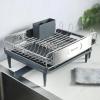 imageKenmore Loxdell Expandable Full Size Rust Resistant Dish Rack with Drain Board and Flatware Caddy