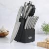 imageOster Eddington 16 Piece Stainless Steel Kitchen Knife Block Set With Textured Good Grip Handles