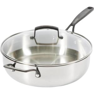 imageBabish 8 Quart TriPly Stainless Steel Stock Pot with Glass Lid ampamp Black Handles  Dutch Oven Oven Safe Dishwasher SafeTriPly Stainless w Black PVD Handle