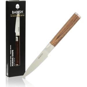 imageBabish 8Inch Chef Knife  HighCarbon 14116 German Steel Kitchen Knife FullTang Razor Sharp Chefs Blade for Chopping Slicing Dicing ampamp Everyday PrepParing Knife  Dark Pakka Wood Handle