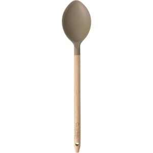 imageSur La Table Kitchen Essential Mealcraft Silicone Spatula  Juniper GreenTaupe SiliconeBeechwood