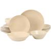 image:imageBloomhouse  Two Time Oprahs Favorite Things WInner  Santorini Mist 4Piece 86Inch Terracotta Pasta Bowl Set  Moonstone White Reactive Glaze Round Shallow Walled Dinner amp Serving BowlsMarble Dawn Cream