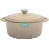 image:imageGibson Home Addlestone 5 Qt Enameled Cast Iron Dutch Oven Pot with Lid  Round Oven Safe to 500F Ideal for Bread Baking amp Stews  Gradient TaupeGradient Taupe