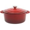 image:imageGibson Home Addlestone 5 Qt Enameled Cast Iron Dutch Oven Pot with Lid  Round Oven Safe to 500F Ideal for Bread Baking amp Stews  Gradient TaupeGradient Red