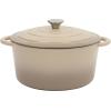 image:imageGibson Home Addlestone 5 Qt Enameled Cast Iron Dutch Oven Pot with Lid  Round Oven Safe to 500F Ideal for Bread Baking amp Stews  Gradient TaupeGradient Taupe