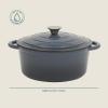 image:imageGibson Home Addlestone 5 Qt Enameled Cast Iron Dutch Oven Pot with Lid  Round Oven Safe to 500F Ideal for Bread Baking amp Stews  Gradient TaupeGradient Navy Blue