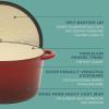 image:imageGibson Home Addlestone 5 Qt Enameled Cast Iron Dutch Oven Pot with Lid  Round Oven Safe to 500F Ideal for Bread Baking amp Stews  Gradient TaupeGradient Red