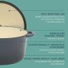 image:imageGibson Home Addlestone 5 Qt Enameled Cast Iron Dutch Oven Pot with Lid  Round Oven Safe to 500F Ideal for Bread Baking amp Stews  Gradient TaupeGradient Navy Blue
