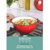 image:imageGibson Home Addlestone 5 Qt Enameled Cast Iron Dutch Oven Pot with Lid  Round Oven Safe to 500F Ideal for Bread Baking amp Stews  Gradient TaupeGradient Red