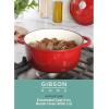 image:imageGibson Home Addlestone 5 Qt Enameled Cast Iron Dutch Oven Pot with Lid  Round Oven Safe to 500F Ideal for Bread Baking amp Stews  Gradient TaupeGradient Red