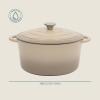 image:imageGibson Home Addlestone 5 Qt Enameled Cast Iron Dutch Oven Pot with Lid  Round Oven Safe to 500F Ideal for Bread Baking amp Stews  Gradient TaupeGradient Taupe