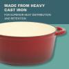 image:imageGibson Home Addlestone 5 Qt Enameled Cast Iron Dutch Oven Pot with Lid  Round Oven Safe to 500F Ideal for Bread Baking amp Stews  Gradient TaupeGradient Red
