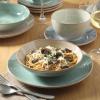 image:imageGibson Home Admiral Hall 12Piece Matte Stoneware Dinnerware Set  Dinner Plates Salad Plates amp Bowls with Pink Floral Pattern Durable Everyday Dish Set Microwave amp Dishwasher SafeAssorted Colors Stonebury
